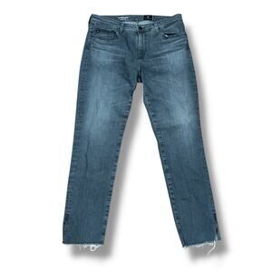 AG Prima Gray Mid-Rise Cigarette Leg Jeans Adriano Goldschmied Size 31